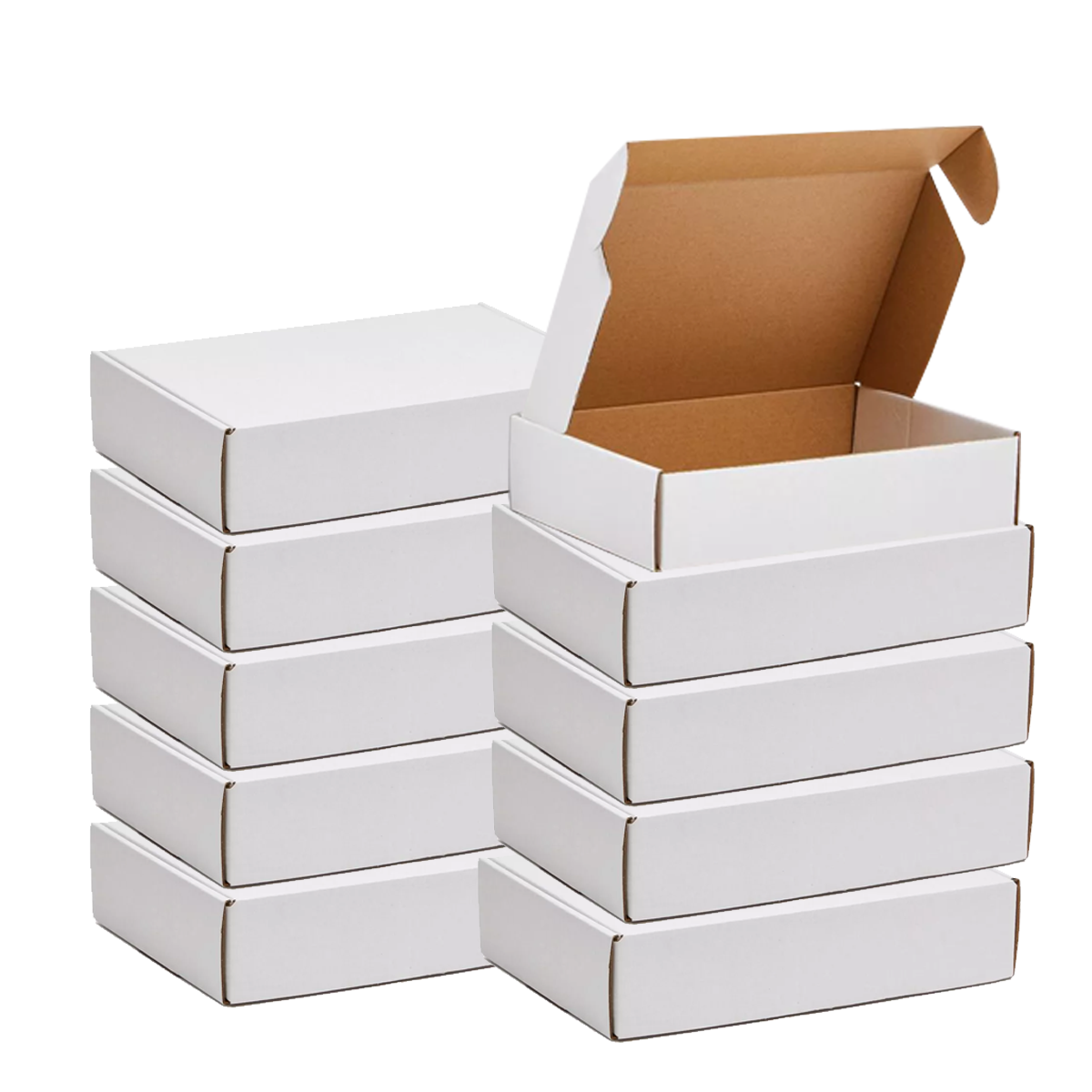 White Kraft Paper Box Carton 24x20x7 Cm (10Pc Pack) - Willow