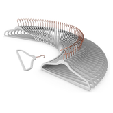 New Premium Quality White Velvet Hanger Ultra -Thin Non Slip (Set of 50) - Willow