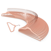 New Premium Quality Pink Velvet Hanger Ultra - Thin Non Slip (Set of 50) - Willow