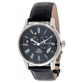 Orient Automatic Sun & Moon Phase Blue Dial Leather Band Watch for Men - SET0T004