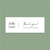 Willow 50Pc Pack Thank You For Your Purchaser Sticker For Box (15.5x6.5Cms) - White