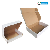 E-flute White Corrugated Packaging Box 31x28x8.5 Cm (10Pc Pack) - Willow