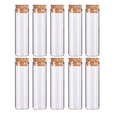 50 Pack 55Ml Glass Tubes Bottles Transparent Decoration Bottles With Cork Stoppers For Arts, Crafts And Other Small Projects Glass Test Tubes - 55ml