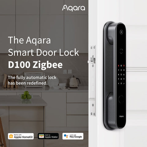 Aqara D100 ZigBee Smart Door Lock Fully-Automatic Lock Body, 9 Unlock Methods
