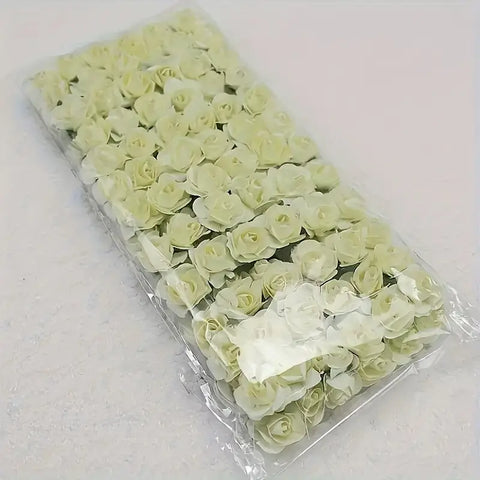 Willow 0.5" Mini Paper Flowers for Crafts Paper Roses for Scrapbooking  Card Decoration 144pcs