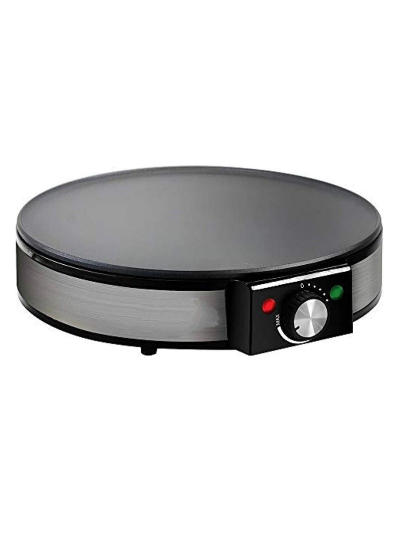 MEBASHI Crepe Maker, 30 cm, Black (1200W) Non-Stick Coating (ME-CRP334)