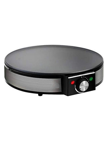 MEBASHI Crepe Maker, 30 cm, Black (1200W) Non-Stick Coating (ME-CRP334)