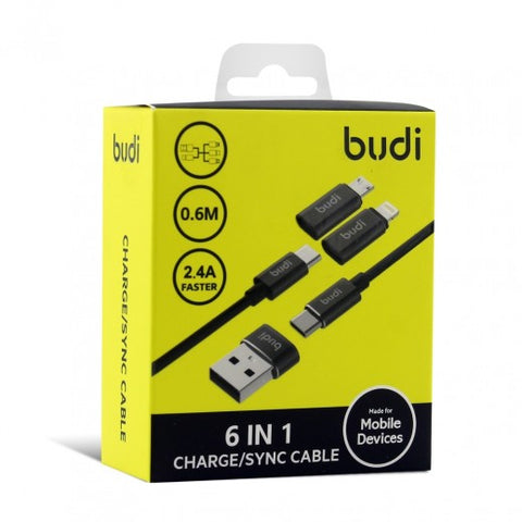 Budi 6-in-1 Cable/Sync with Adapters DC180A06B