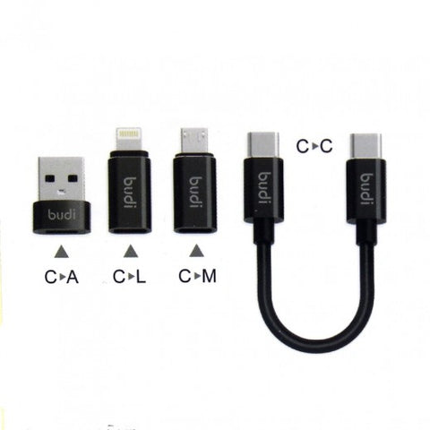 Budi 6-in-1 Cable/Sync with Adapters DC180A06B