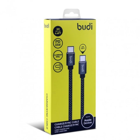 Budi 2m USB-C to USB-C Cable 65W
