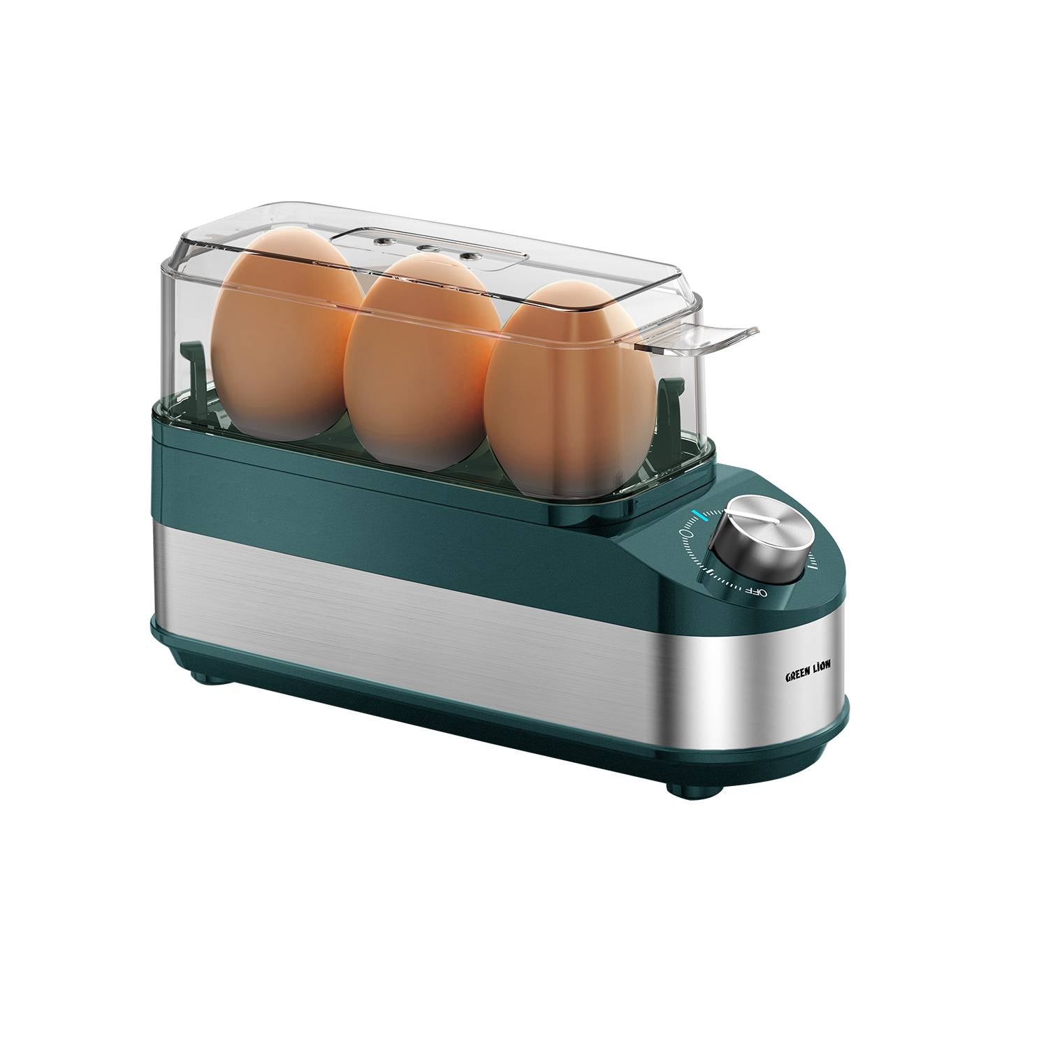 Green Lion Trio Egg Cooker with Auto Shutoff, Rotatory Knob, Non-Stick ...