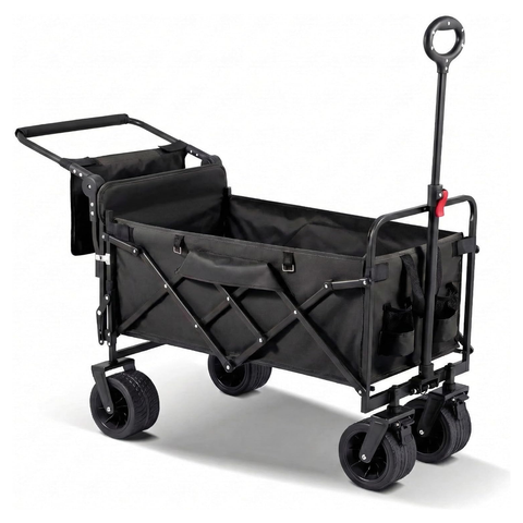Collapsible Folding Camping Wagon with Locking System Tire