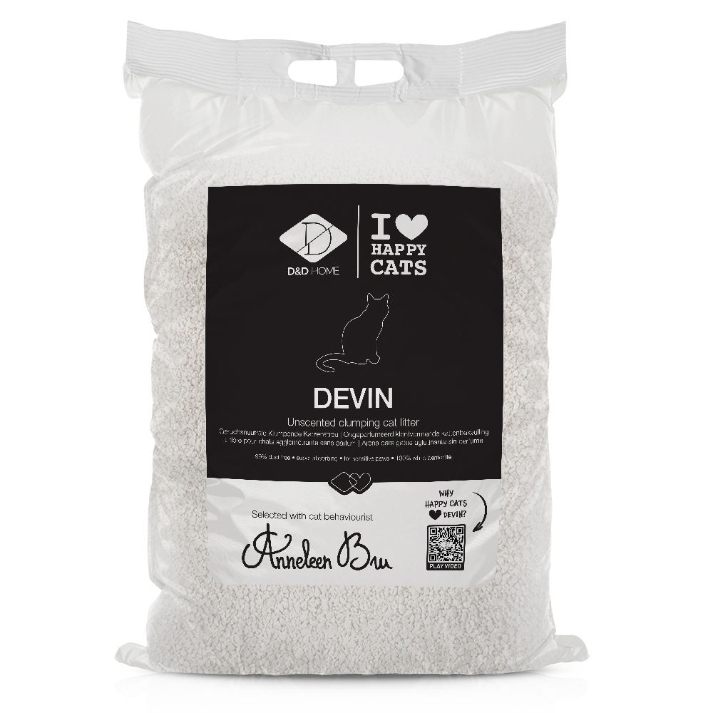 D&D Home I Love Happy Cats Devin Unscented Clumping Cat Litter