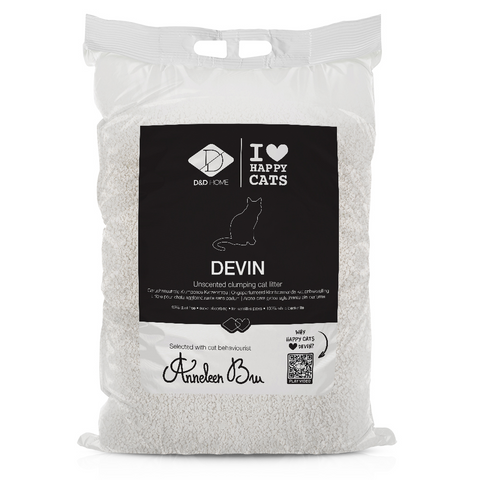 D&D Home I Love Happy Cats Devin Unscented Clumping Cat Litter