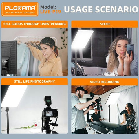 Plokama Live-P19 LED Fill Light Panel - Remote Control