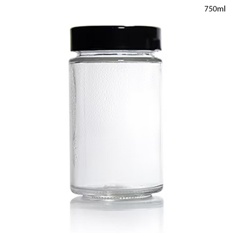 Glass Jar for Kitchen Storage with Air Tight Black Cap 100ml (120Pcs/Ctn)