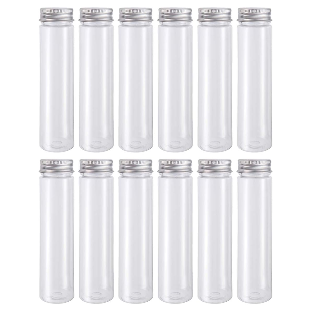 12 Pcs Transparent Plastic Bottle with Spiral Cap Suitable for Candy Storage, Cosmetic Travel Emulsion Container (160ml) - Willow
