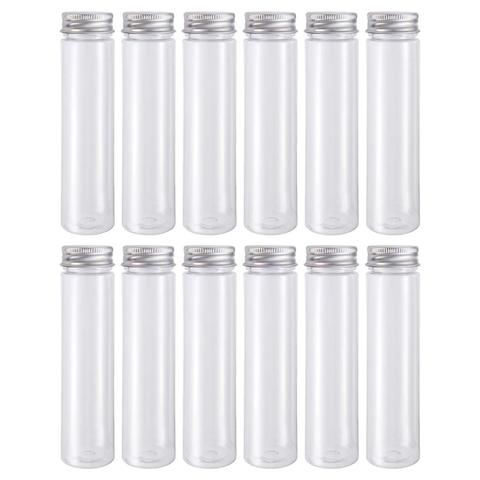 12 Pcs Transparent Plastic Bottle with Spiral Cap Suitable for Candy Storage, Cosmetic Travel Emulsion Container (160ml) - Willow