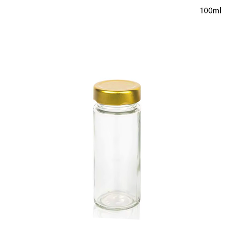 Glass Jar for Kitchen Storage with Air Tight Gold Cap 380ml (80Pcs/Ctn)