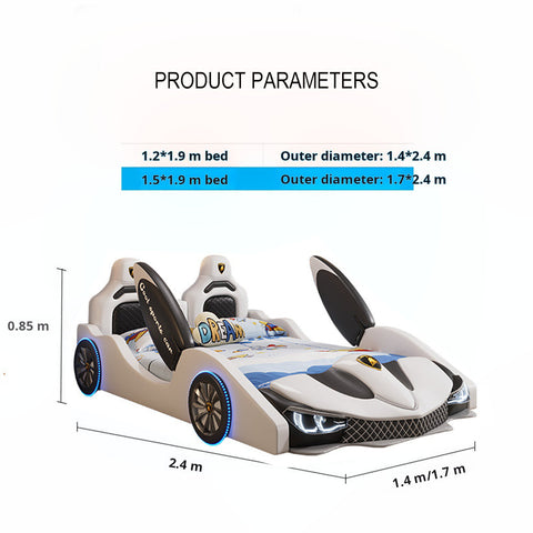 Children's Boys Bed Car Style Single Bed