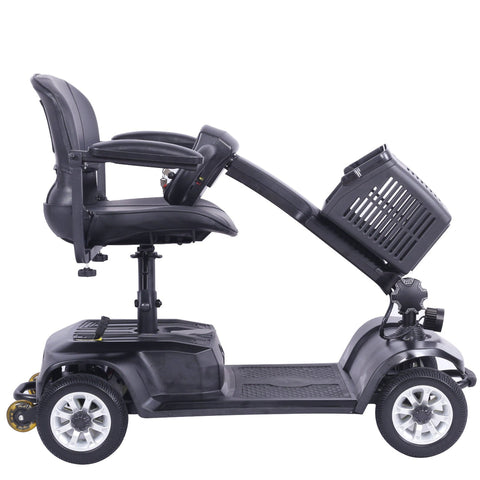 X-02 4 Wheel Electric Scooter Portable Electric Wheelchair Leg Scooter for Adult Seniors, Open Armrest, Swivel Seat