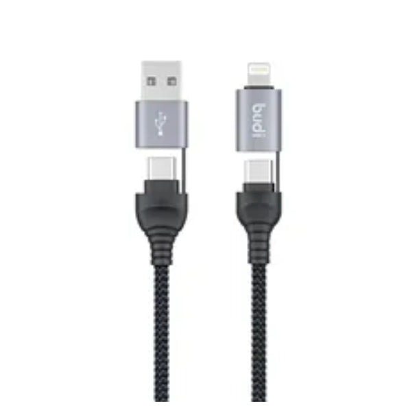 BUDI DC225CL10B – CHARGE/SYNC CABLE 4 IN 1 PD 65W, PD 20W