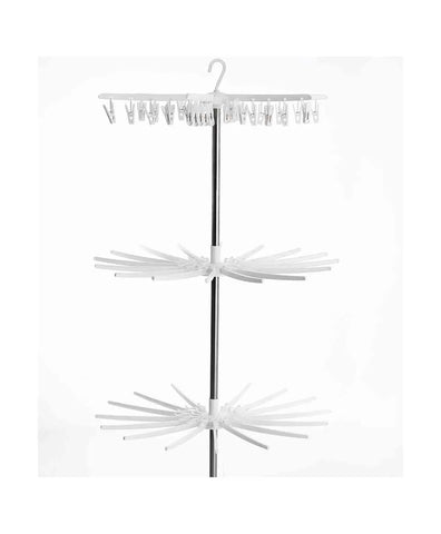 Little Angel 3 Layer Hanger & Clips Clothes Dryer Stand - White