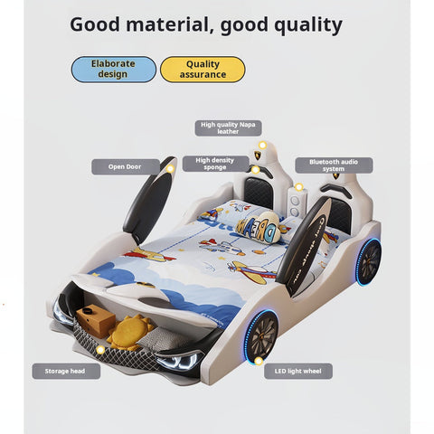 Children's Boys Bed Car Style Single Bed