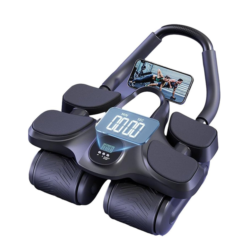4-Wheeled Abdominal, Fitness Belly Rolling Wheel-4 Elbow Support, 290MM Widened Wheel Base