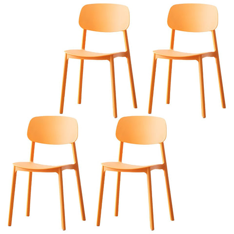Olmecs Modern Plastic Side Chair 32"H Dining Chair without Armrests for Restaurants 4Pcs