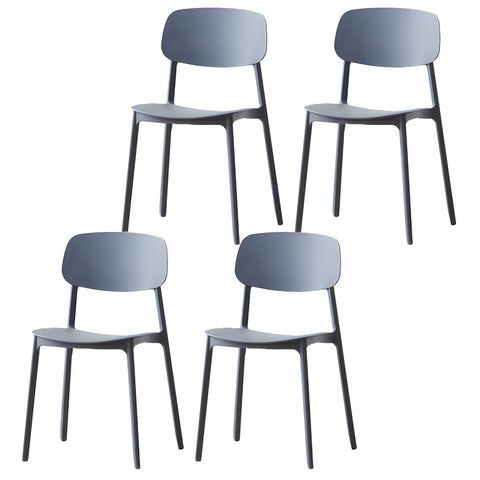 Olmecs Modern Plastic Side Chair 32"H Dining Chair without Armrests for Restaurants 4Pcs