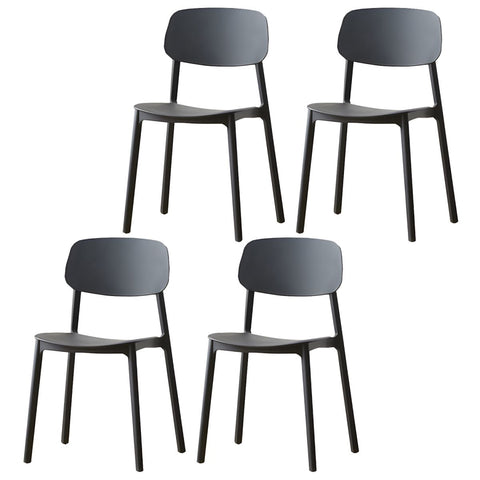 Olmecs Modern Plastic Side Chair 32"H Dining Chair without Armrests for Restaurants 4Pcs