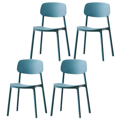 Olmecs Modern Plastic Side Chair 32"H Dining Chair without Armrests for Restaurants 4Pcs