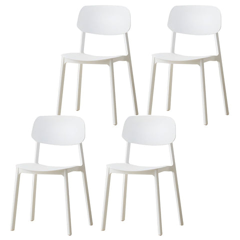 Olmecs Modern Plastic Side Chair 32"H Dining Chair without Armrests for Restaurants 4Pcs