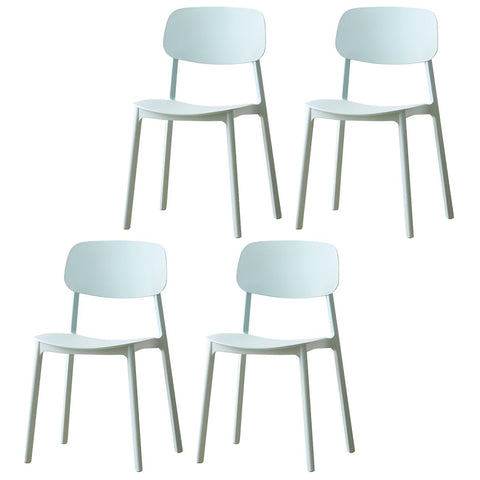 Olmecs Modern Plastic Side Chair 32"H Dining Chair without Armrests for Restaurants 4Pcs