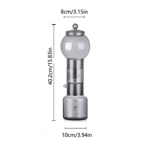 Olmecs 600ml Hand Brewed Cold Brew Coffee Maker Set Glass Drip Ice Coffee Maker for Cold Brew & Tea