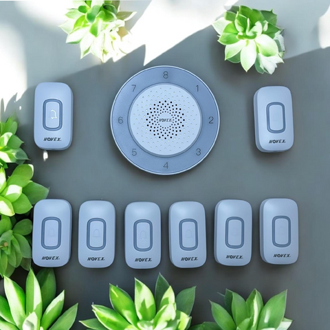 NOVEX® Wireless Doorbell with 8 Call Buttons – 500m Range  NDB-708