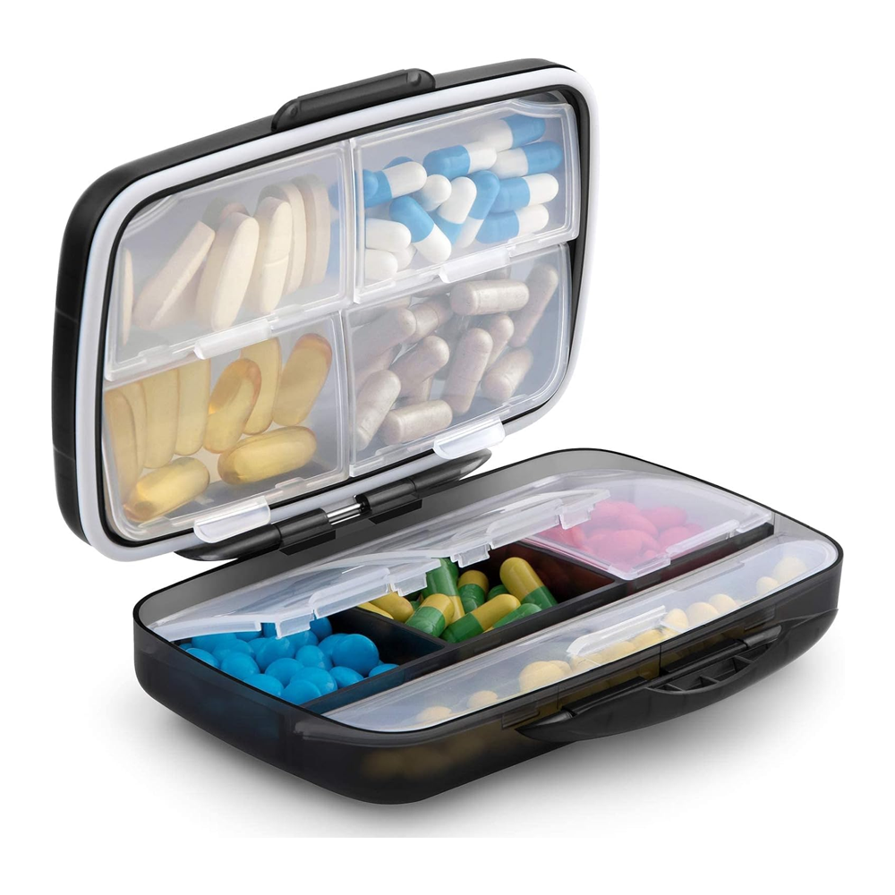 Fullicon Moisture Proof Medicine Organizer, XL Pill Organizer with Strong Hinge