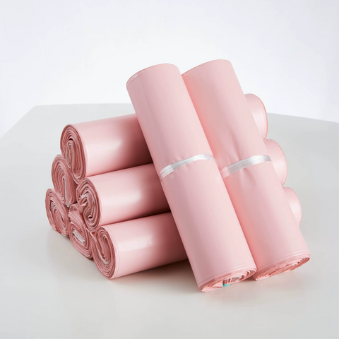 50Pc Pack 45x56 Cms Self-seal Adhesive Courier Storage Bags Mailer Postal Shipping Mailing Bags Pink Matt - Willow