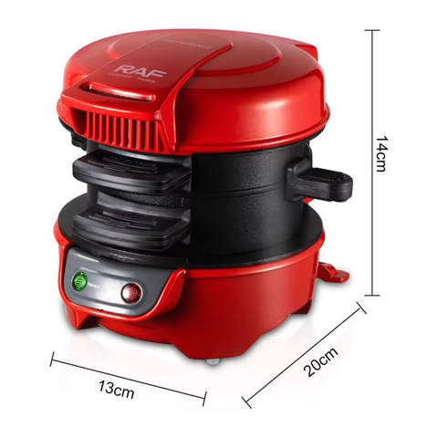 RAF Electric Burger Maker with Preheat Function, Non-Stick Cooking Surface