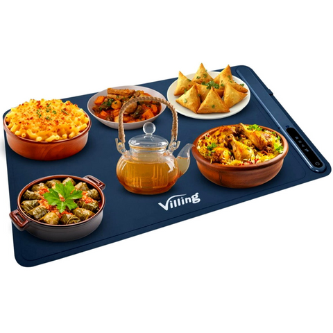 Villing Foldable Food Warming Tray - Navy Blue