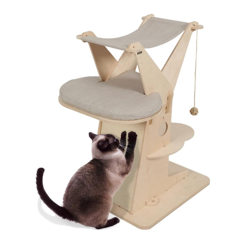 ALL FOR WAN'S LIFE Zolux Cat Lodge 5 Cat FSC Tree, Size 90 cm