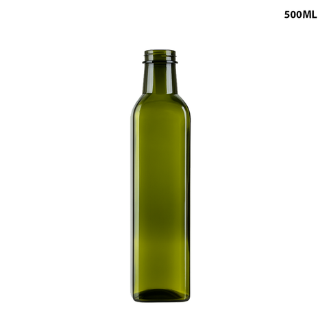 Willow 234Pcs Dark Green Square Plastic Olive Oil Bottle 500ml (1 Carton )