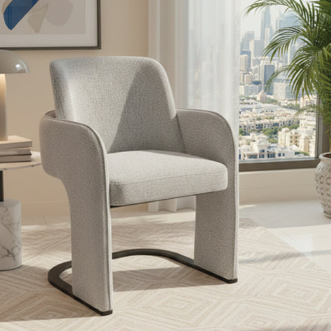 Olmecs  Premium Bouclé Upholstered Armchair Furniture  JP1585