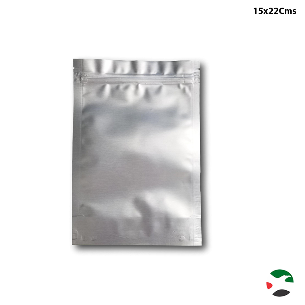 Willow Gusset Zip Seal Mylar® Bags Silver 50Pc Pack