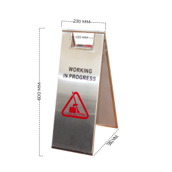 Olmecs Stainless Steel Warning Sign Board for Safety