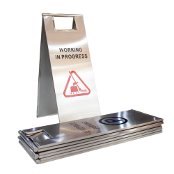 Olmecs Stainless Steel Warning Sign Board for Safety