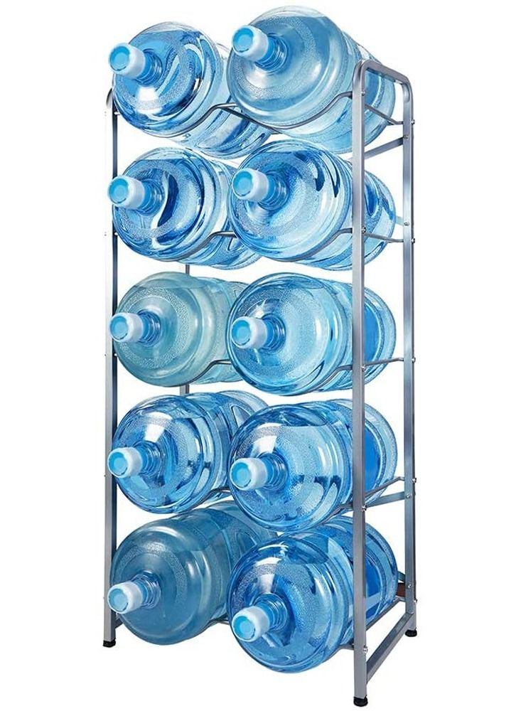 5 Gallon Water Bottle Holder for 10 Bottles, 5 Tiers Heavy-Duty