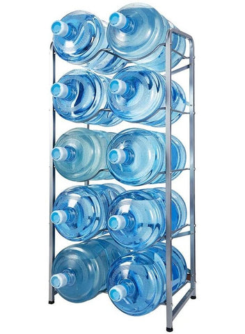 5 Gallon Water Bottle Holder for 10 Bottles, 5 Tiers Heavy-Duty