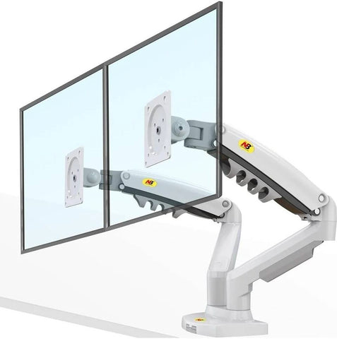 Ergonomic Gas-Spring Multifunctional Desk Mount - F160 Two 17-27 Inch Screens